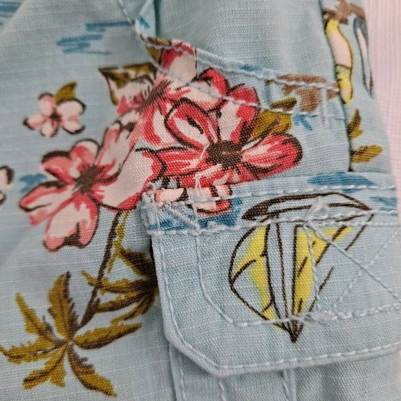 Carter's Baby Toddler 6 Months Shorts Blue Floral Sailboat - Picture 3 of 5